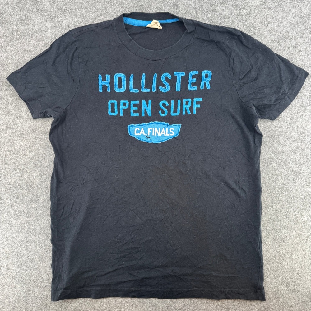 VTG Y2K Hollister T-Shirt Mens XL Open Surf CA Finals Black Graphic EUC